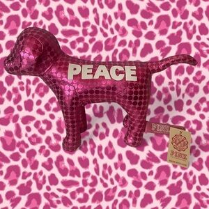 2009 NWT Victoria’s Secret PINK • Metallic Pink Disco Dog Plush